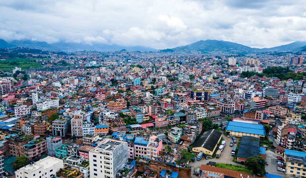 kathmandu ariel view