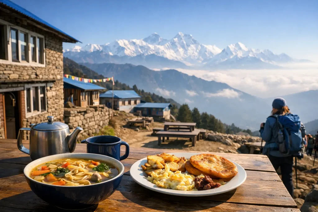 Accommodation and Food on the Pikey Peak Trek