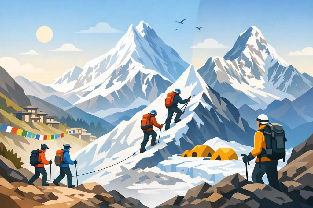 Manaslu Circuit, ABC, Manaslu and Ama Dablam Climbs